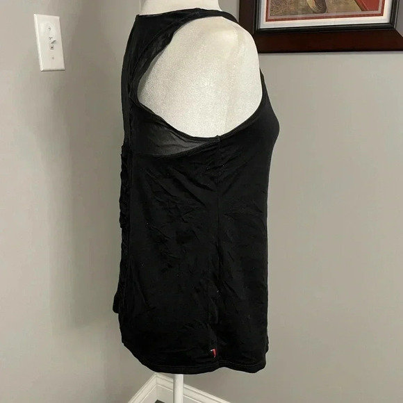 Spanx Streamlined Mesh Back Sleeveless Activewear Tank Top Black Women's Small - Picture 2 of 4